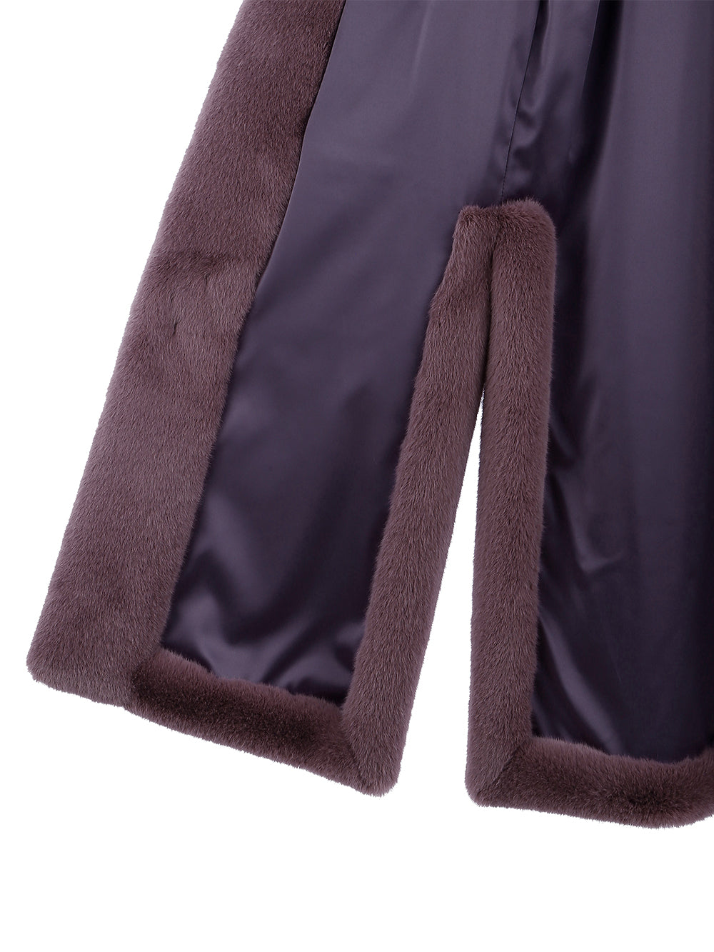 FAUX FUR LAON HOODED MAXI COAT