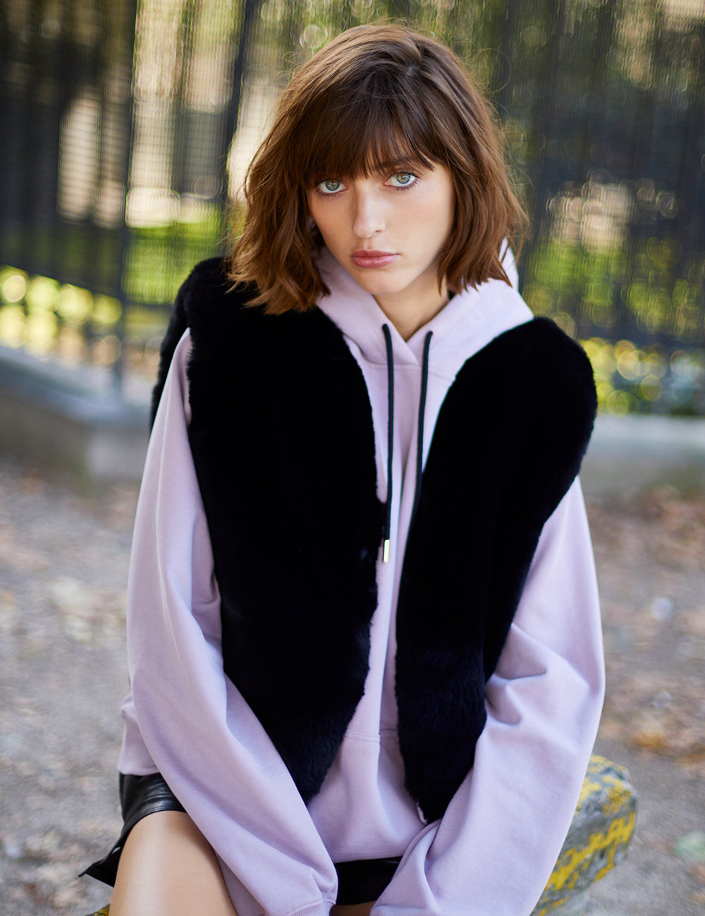 FAUX FUR MINI VEST