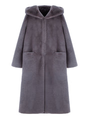 [REFURB] FAUX FUR LAON HOODED MAXI COAT