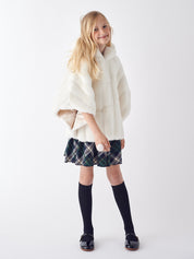 KIDS FAUX FUR HE PONCHO