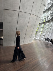 HICKORY PLEATED WRAP SKIRT