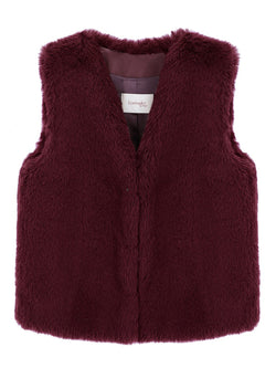 FAUX FUR MORI V-NECK VEST