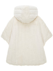[REFURB] FAUX FUR HE HOODED PONCHO