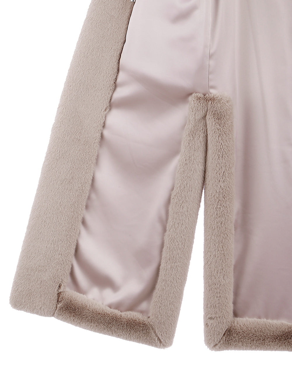 FAUX FUR LAON HOODED MAXI COAT