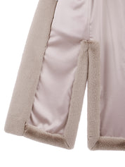 FAUX FUR LAON HOODED MAXI COAT