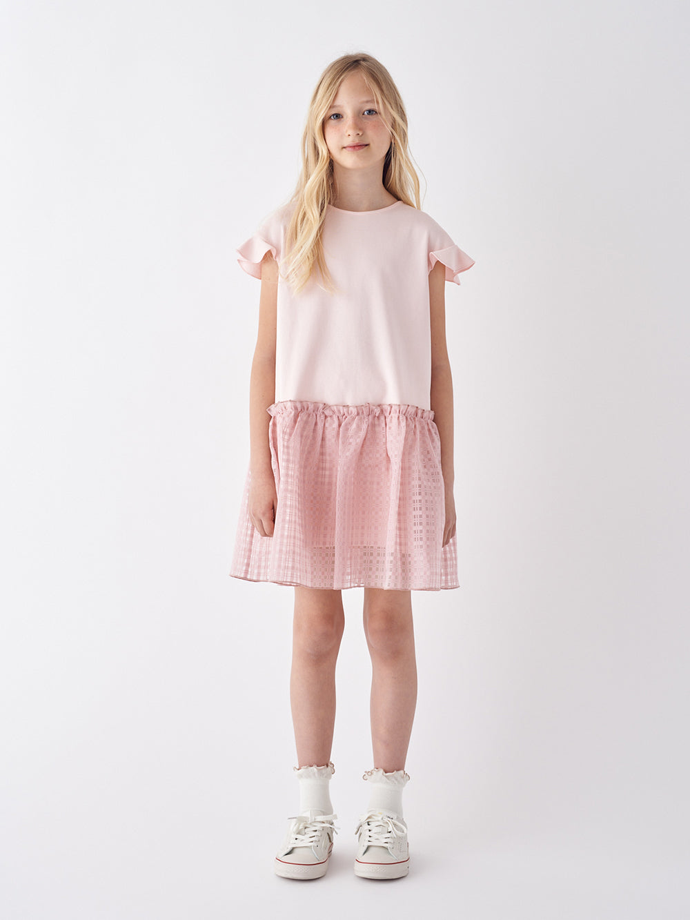 KIDS ROSY LOOSE-FIT DRESS