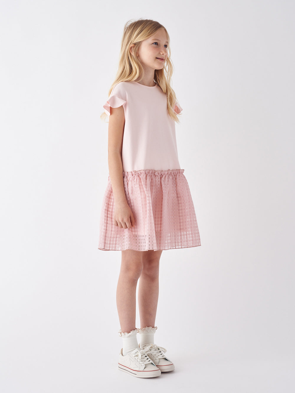 KIDS ROSY LOOSE-FIT DRESS