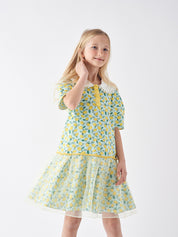 KIDS LEMON PRINT DRESS