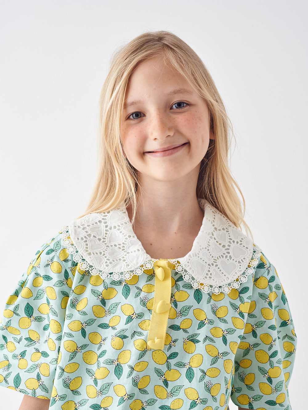 KIDS LEMON PRINT DRESS