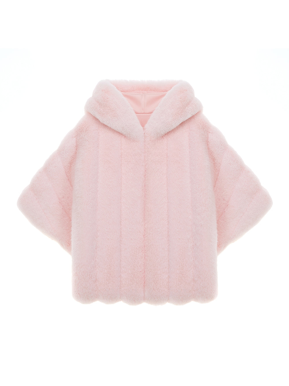 KIDS FAUX FUR HE PONCHO