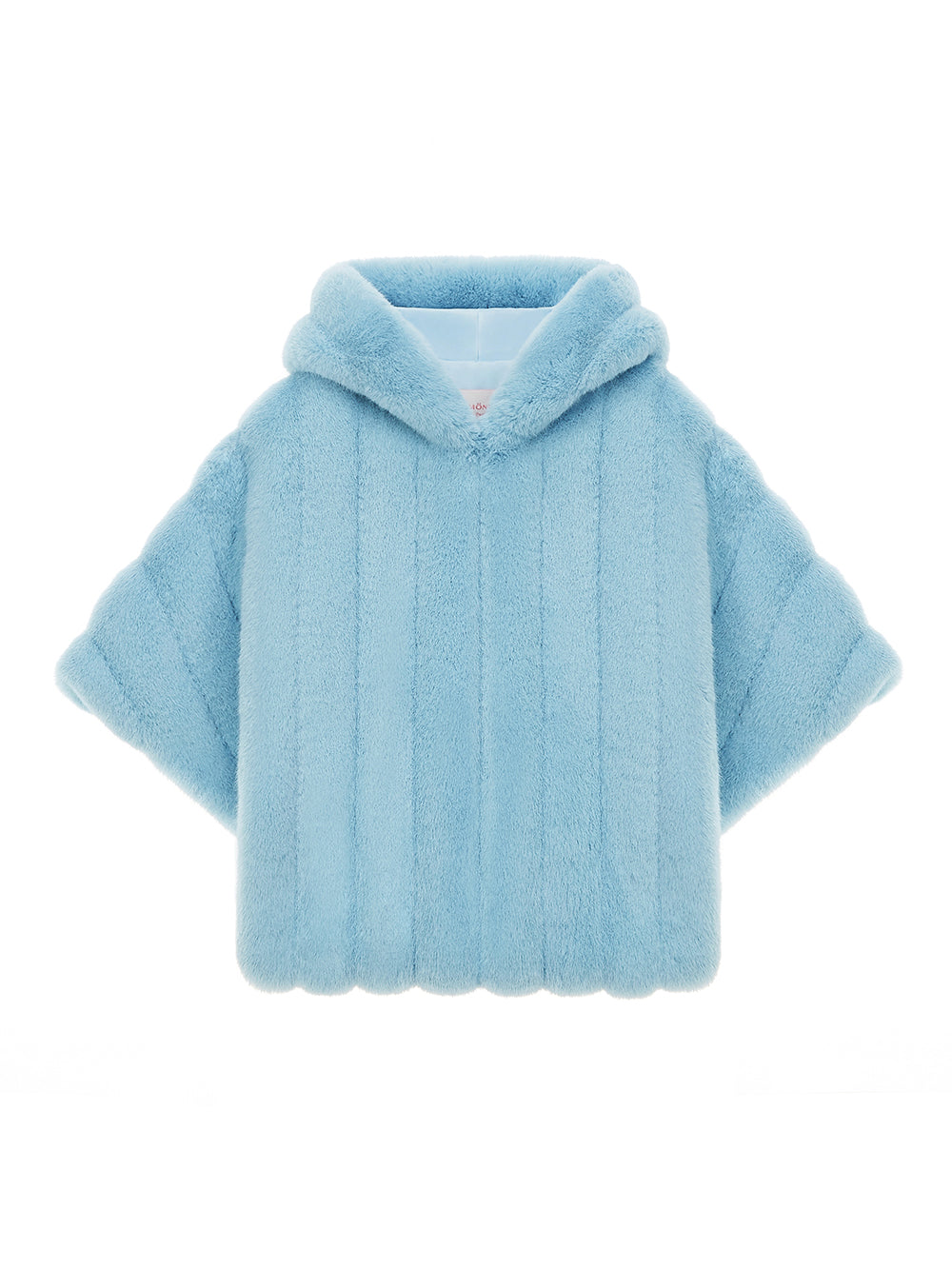 KIDS FAUX FUR HE PONCHO