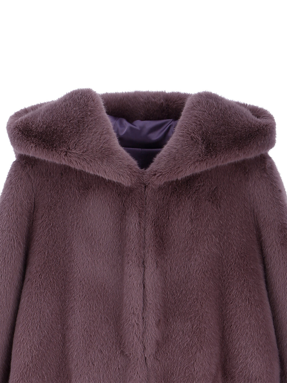 FAUX FUR LAON HOODED MAXI COAT