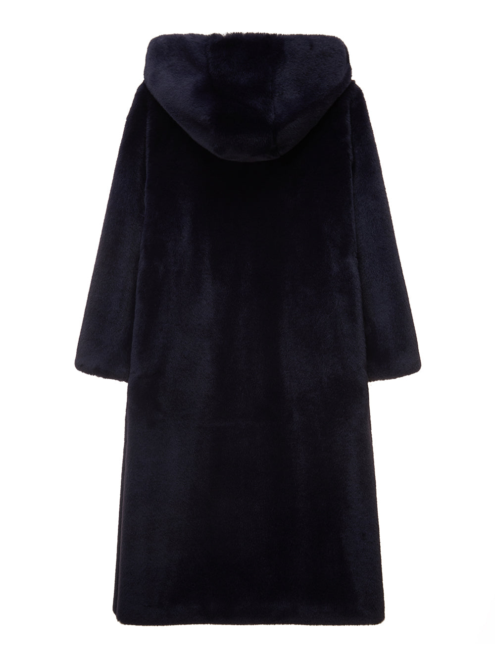 FAUX FUR LAON HOODED MAXI COAT