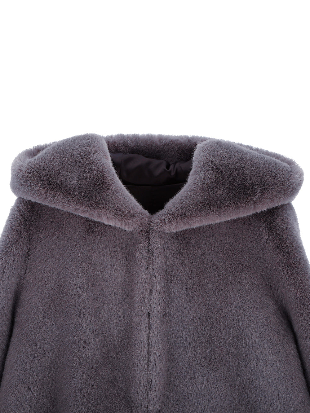 FAUX FUR LAON HOODED MAXI COAT