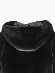 FAUX FUR BIEN HOODED SHORT JACKET