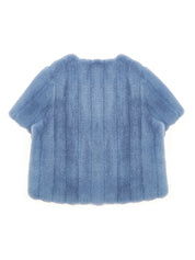 FAUX FUR HALF SLEEVED JACKET