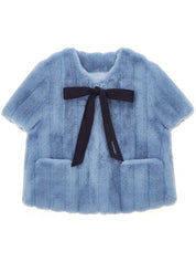 FAUX FUR HALF SLEEVED JACKET