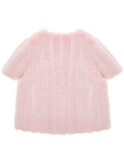 FAUX FUR HALF SLEEVED JACKET