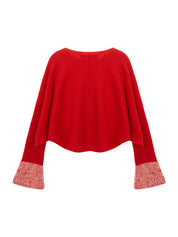 KNIT POBI BUTTERFLY SLEEVE SWEAT