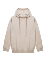 KNIT BEGE HOODED TOP