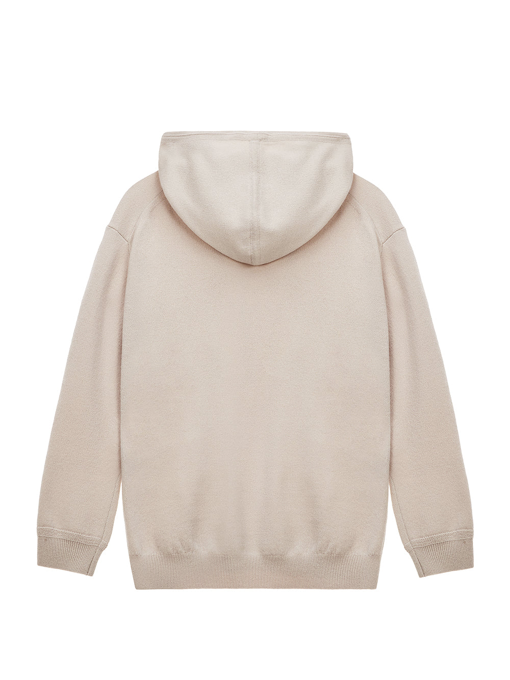 KNIT BEGE HOODED TOP