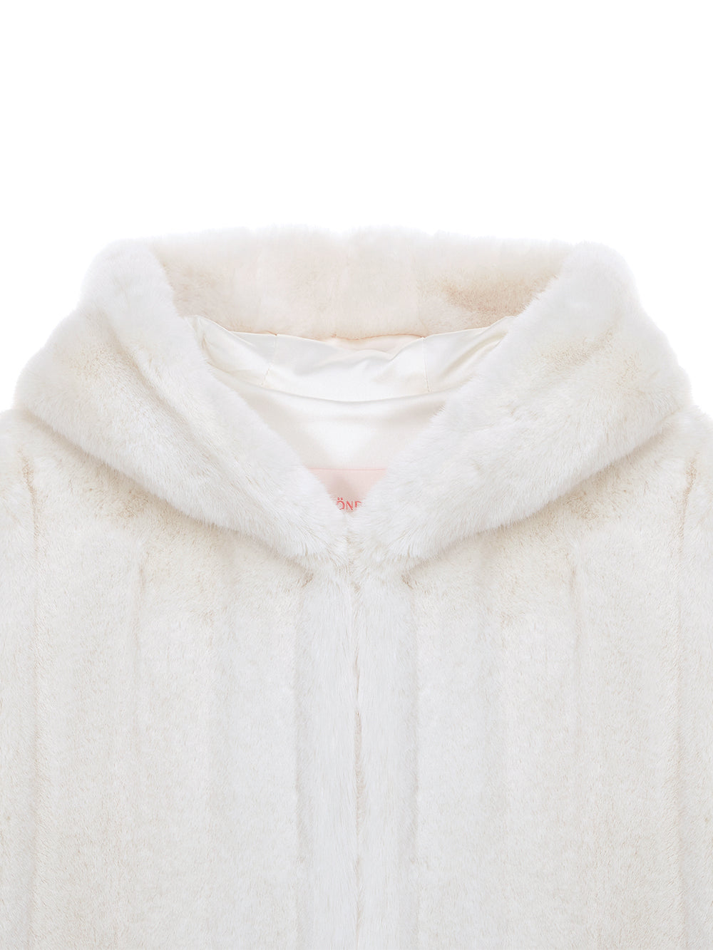 FAUX FUR HE-A HOODED PONCHO