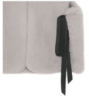 [SIGNATURE LINE] FAUX FUR TIED KITTEN RIBBON VEST