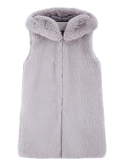 FAUX FUR CUPID HOODED VEST