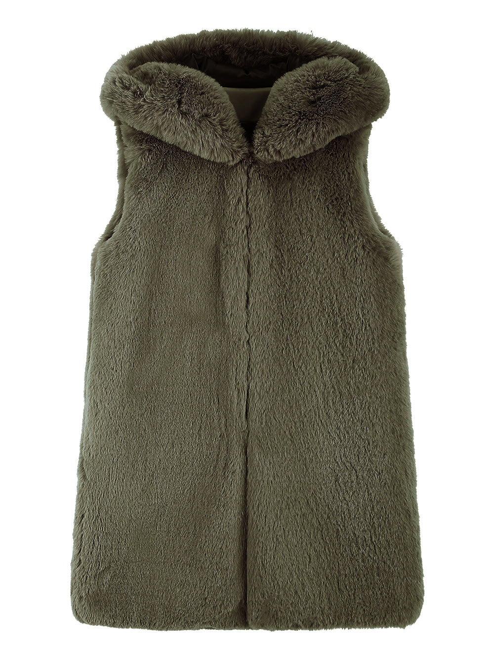 FAUX FUR CUPID HOODED VEST