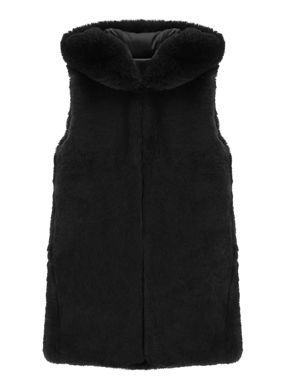 FAUX FUR CUPID HOODED VEST