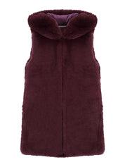 FAUX FUR CUPID HOODED VEST