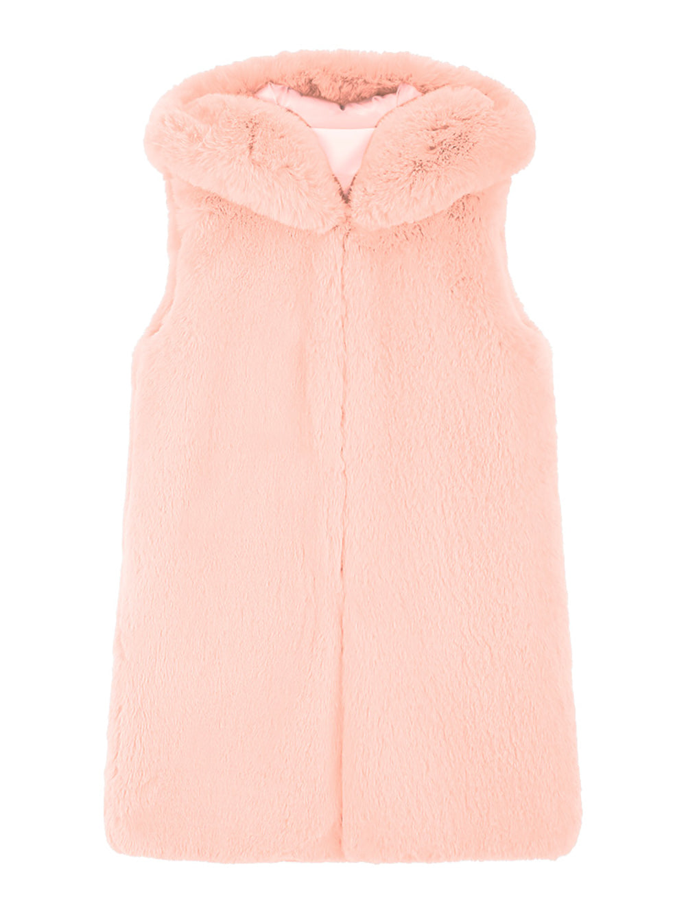 FAUX FUR CUPID HOODED VEST