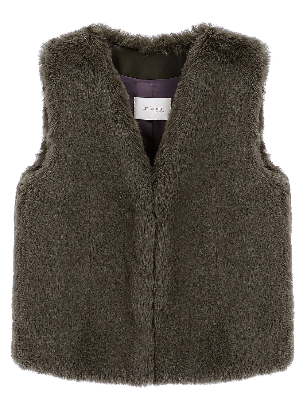 FAUX FUR MORI V-NECK VEST