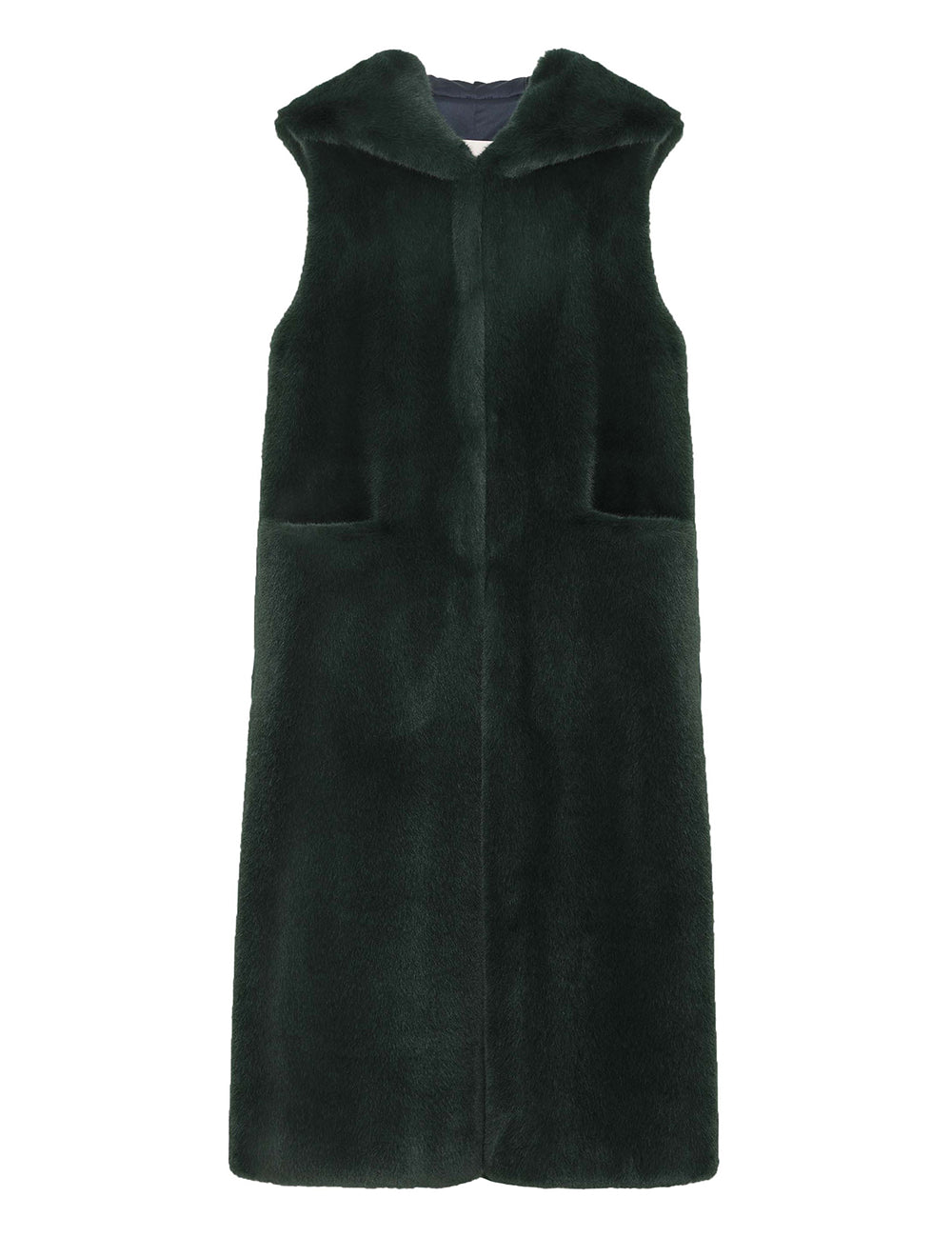 [REFURB] FAUX FUR LAON HOODED MAXI VEST