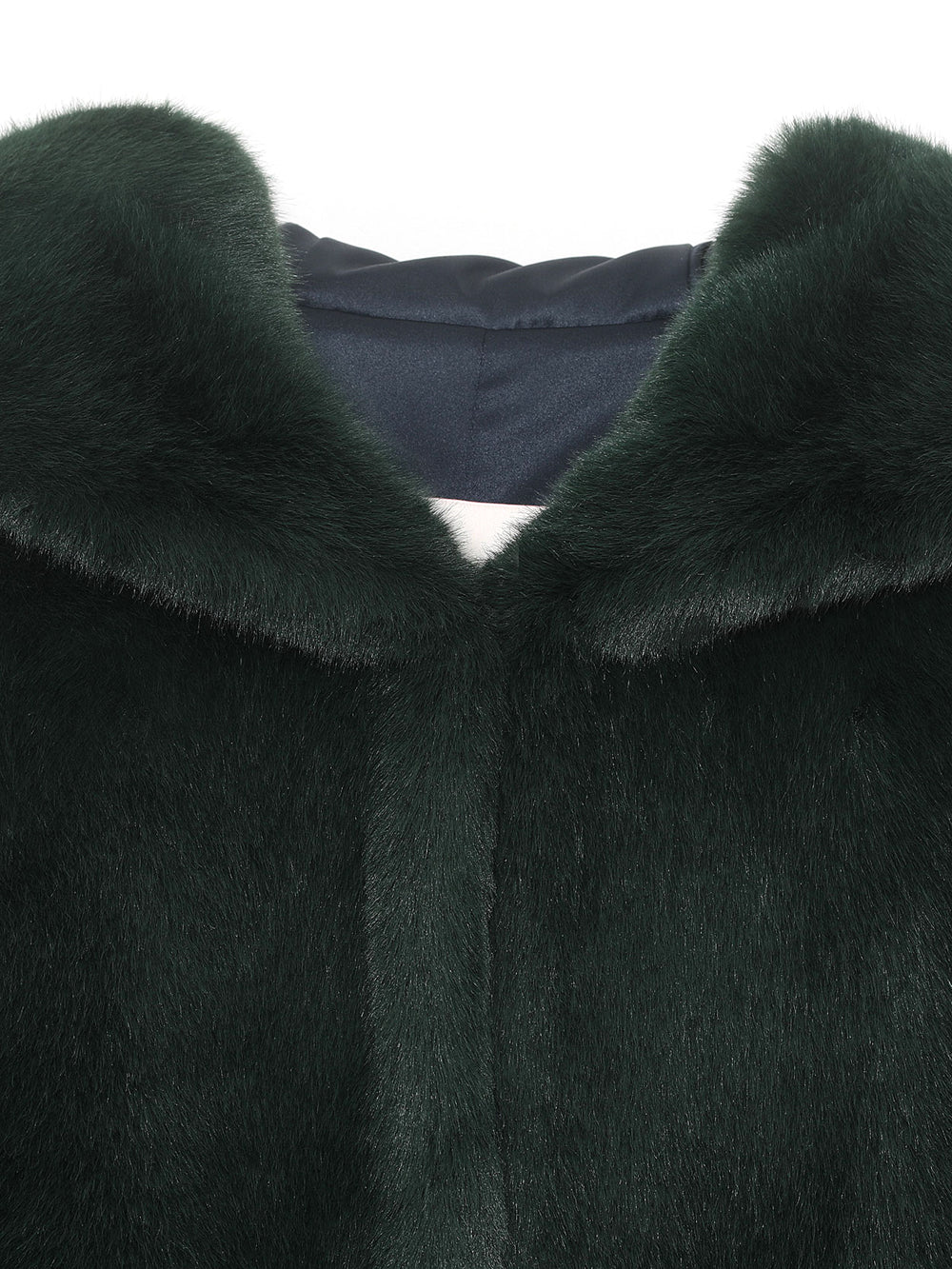 FAUX FUR LAON HOODED MAXI VEST