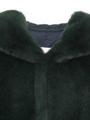 FAUX FUR LAON HOODED MAXI VEST