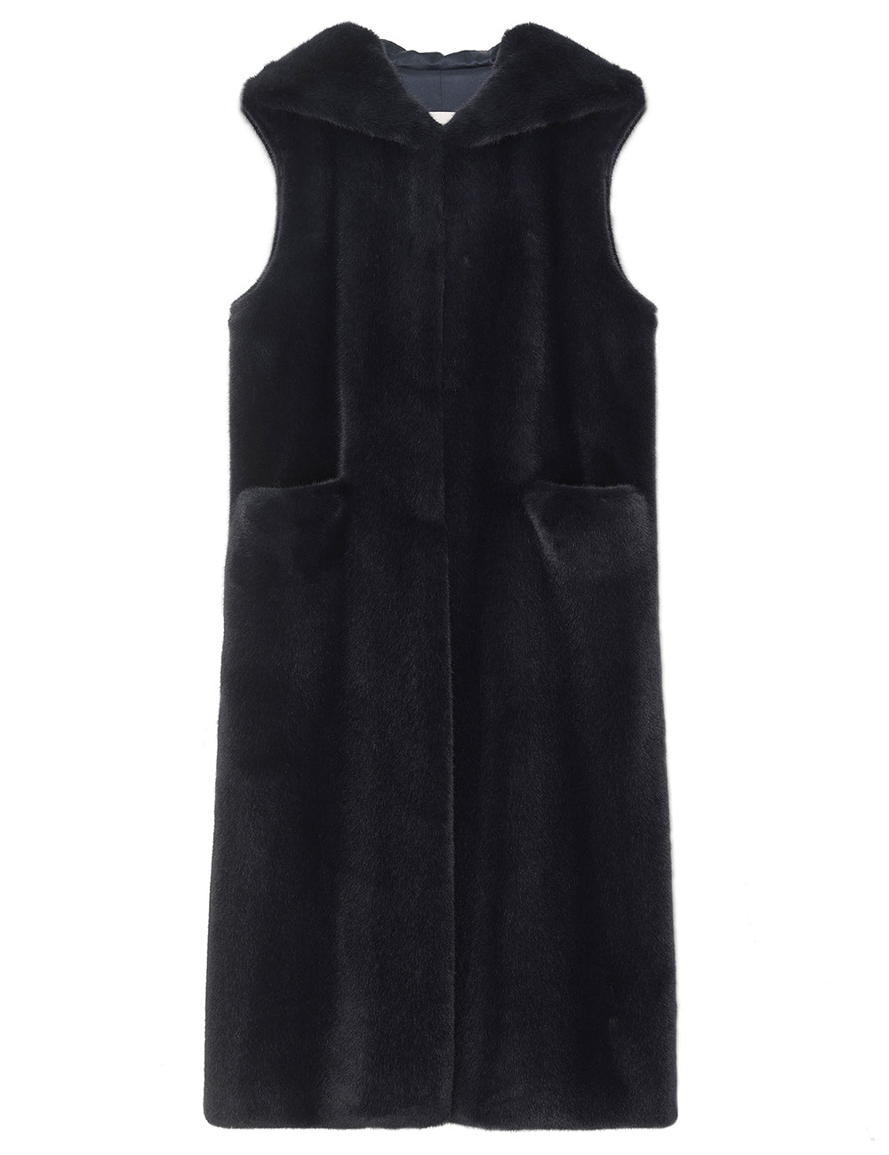 [REFURB] FAUX FUR LAON HOODED MAXI VEST