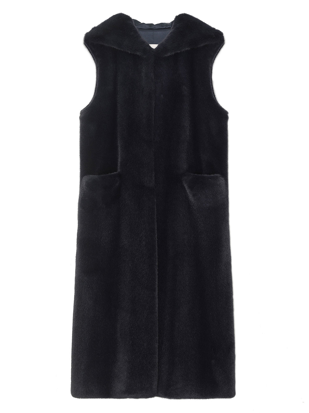 [REFURB] FAUX FUR LAON HOODED MAXI VEST