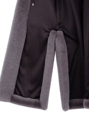 FAUX FUR LAON HOODED MAXI VEST