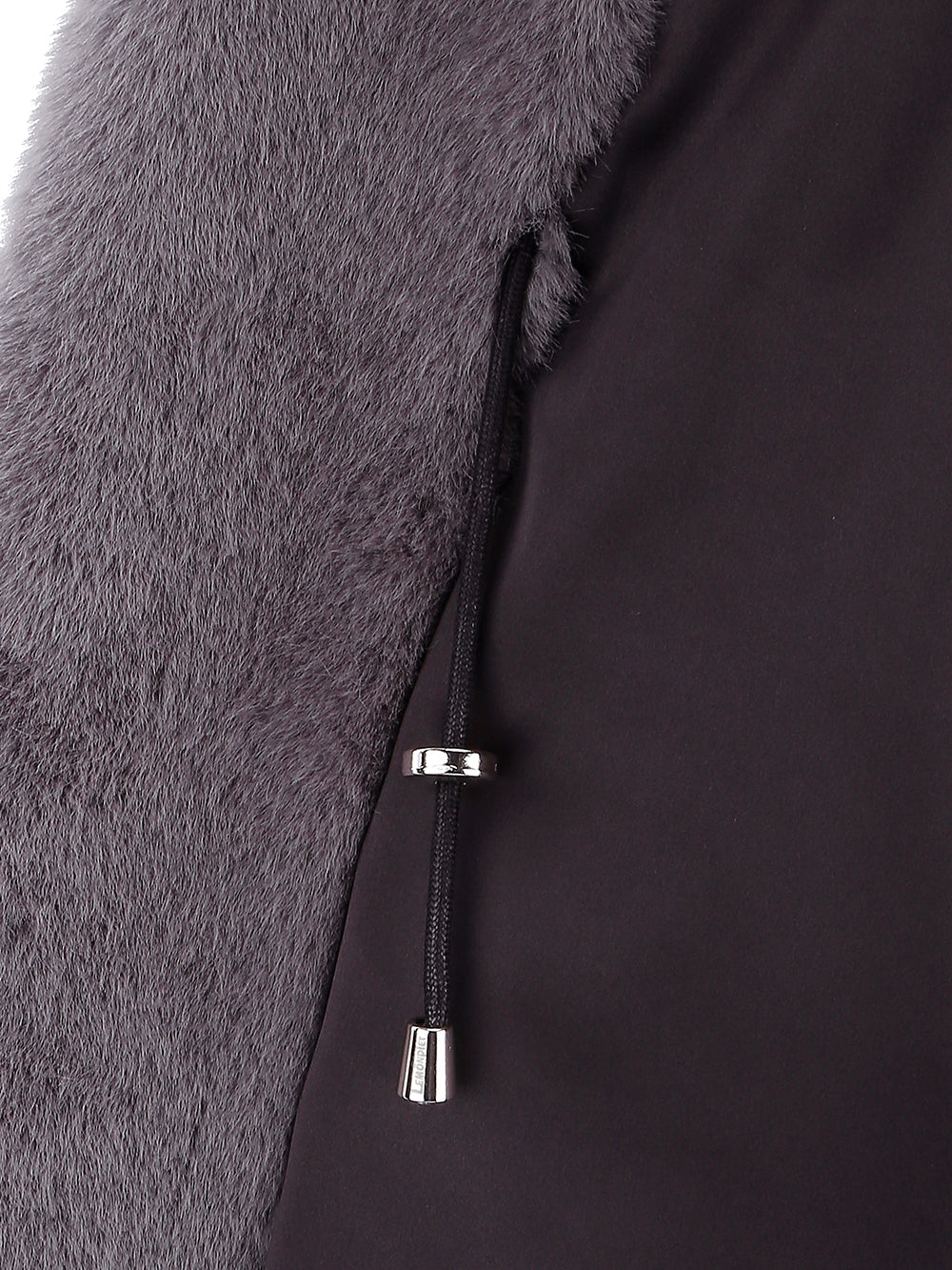 FAUX FUR LAON HOODED MAXI VEST