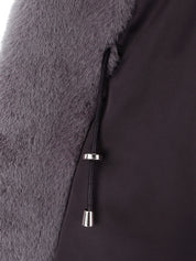 FAUX FUR LAON HOODED MAXI VEST