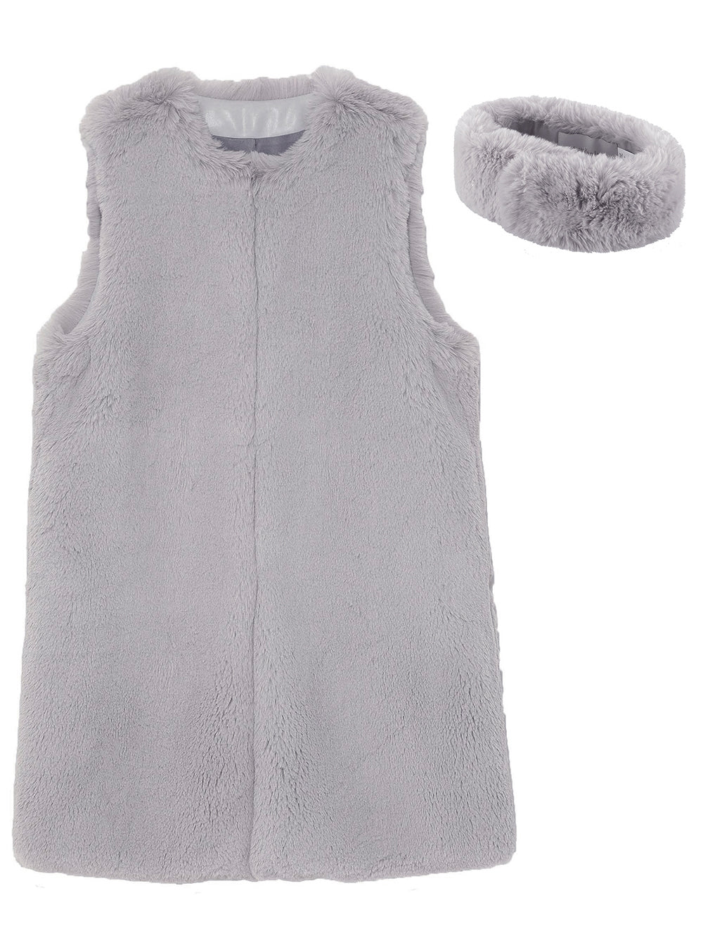 FAUX FUR KUN LONG VEST