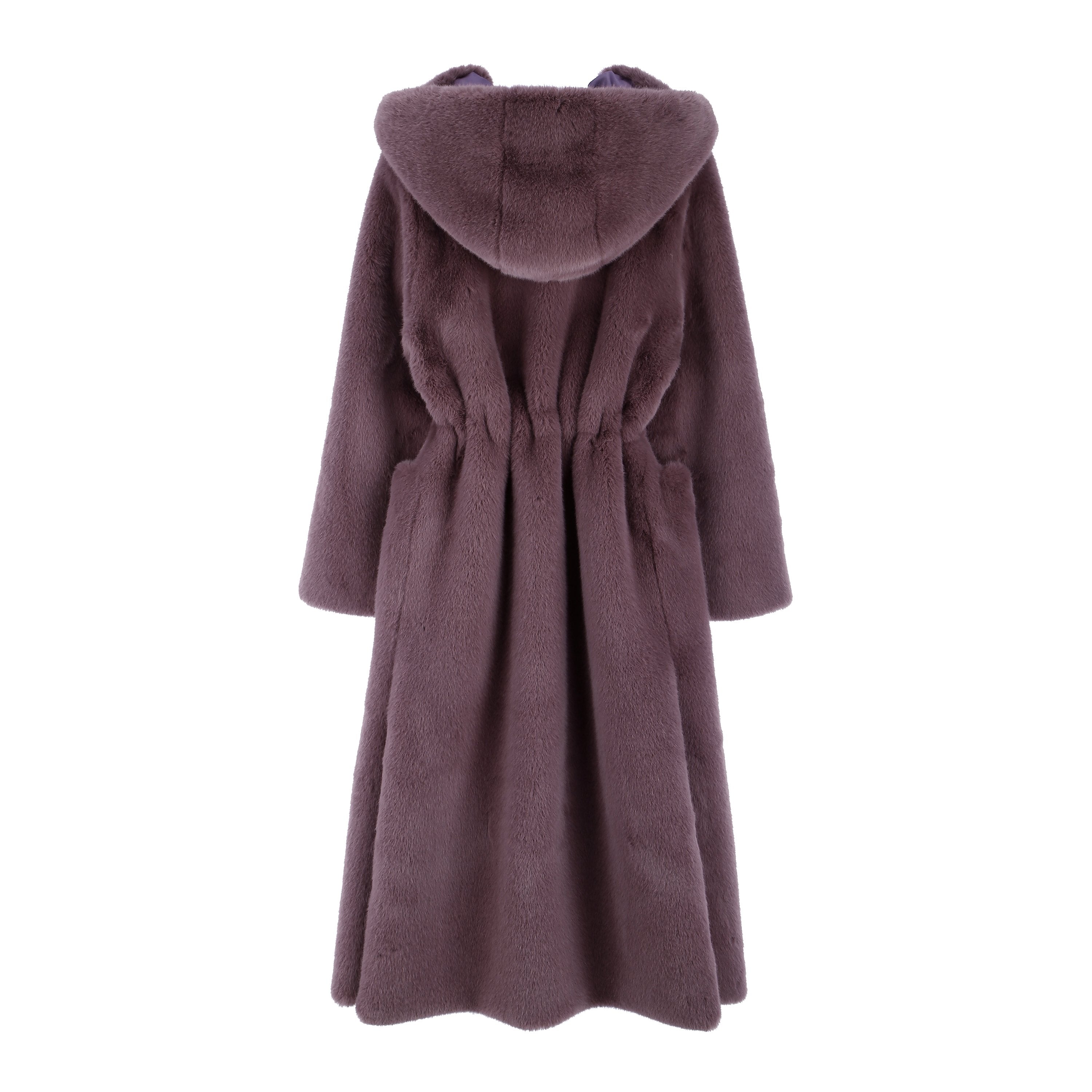 [REFURB] FAUX FUR LAON HOODED MAXI COAT
